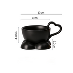 Big Heart Ceramic Teacup Set