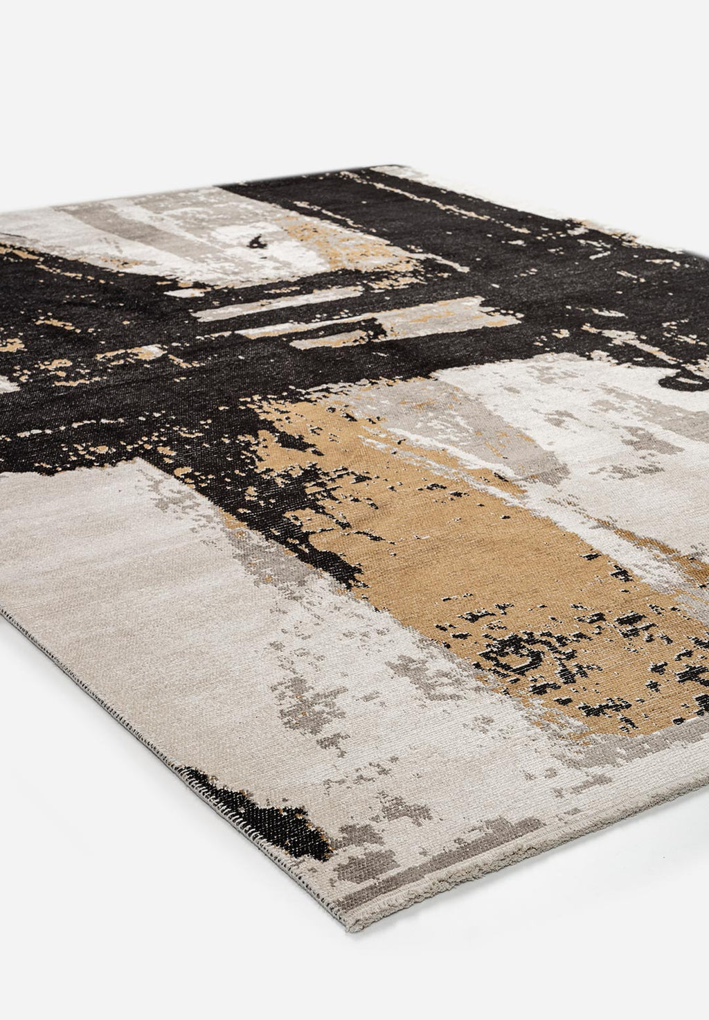 Cannes Black - Light Brown Rug