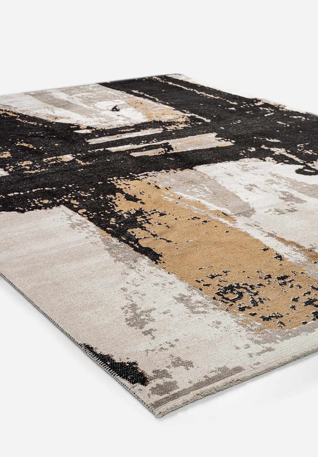Cannes Black - Light Brown Rug