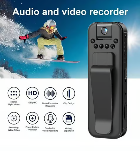 🏆Flash Sale⚡ 50K+ SOLD! Almost Gone-🔥HD 1080P Rechargeable Mini Body Camera With Night Vison&Rotating Lens📷️
