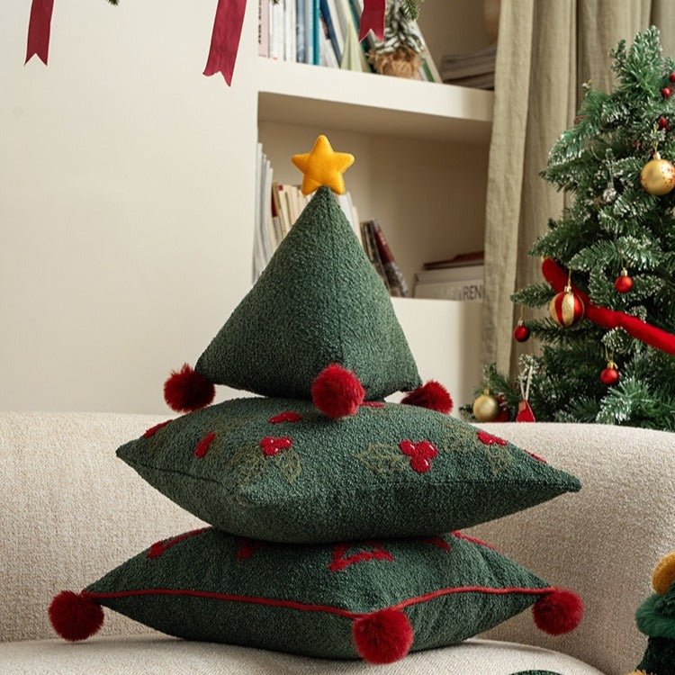 Xmas Night Tree Square Cushion