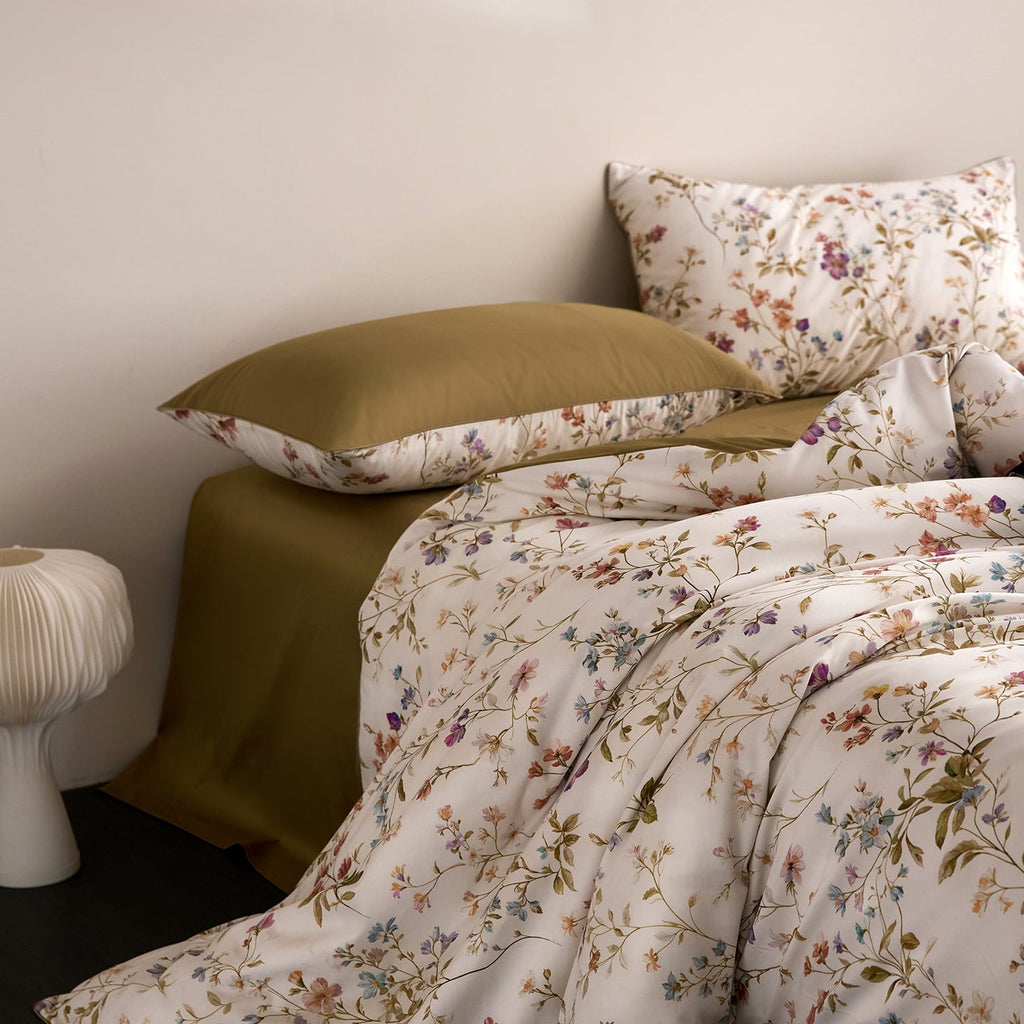 Evren Floral Egyptian Cotton Bedding Set