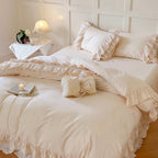 Jasmine Cream Ruffle Bedding Set
