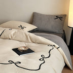 Ribbon Letter Fluffy Bedding Set