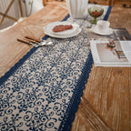 Natural Scroll Table Runner
