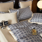 Alaric Chain Printed Luxury Egyptian Cotton Bedding Set