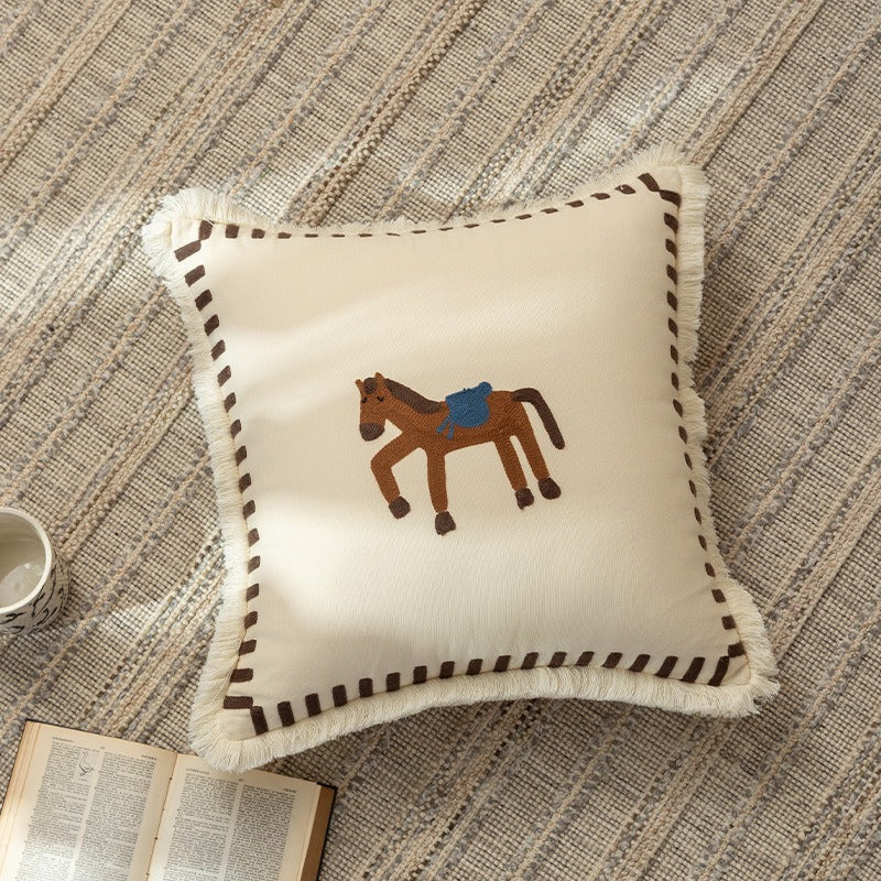 Pasture Tales Embroidered Cushion
