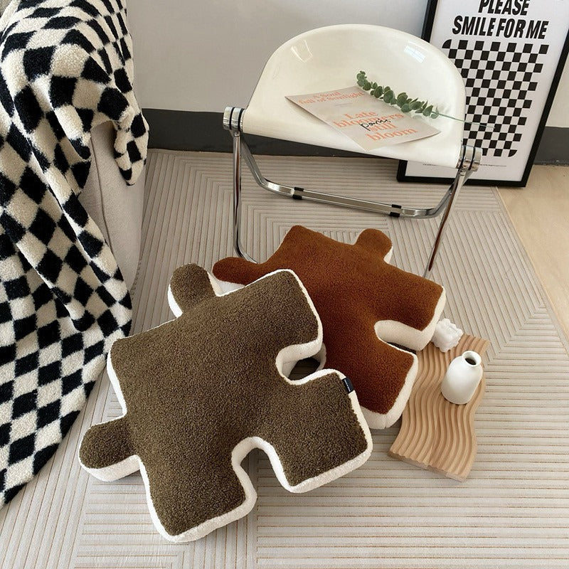 Soft Colour Puzzle Piece Cushion