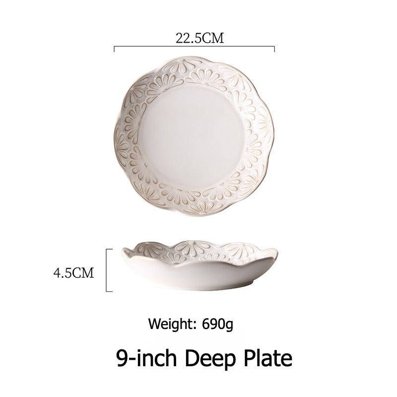 Garland Embossed Ceramic Dinnerware