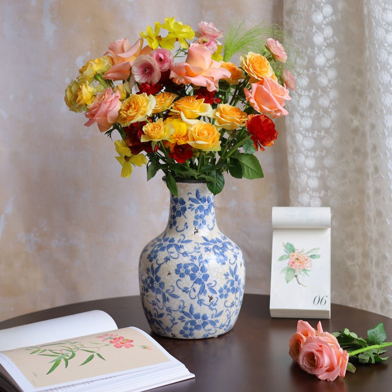 Blue Countryside Ceramic Vase