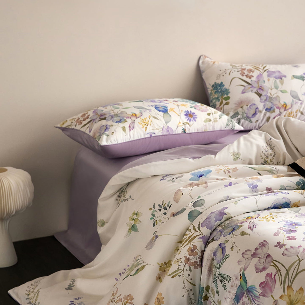 Lunaria Floral Garden Egyptian Cotton Bedding Set