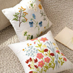 Folk Garden Embroidered Cushion
