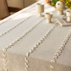 Farmhouse Pom Pom Tassel Tablecloth