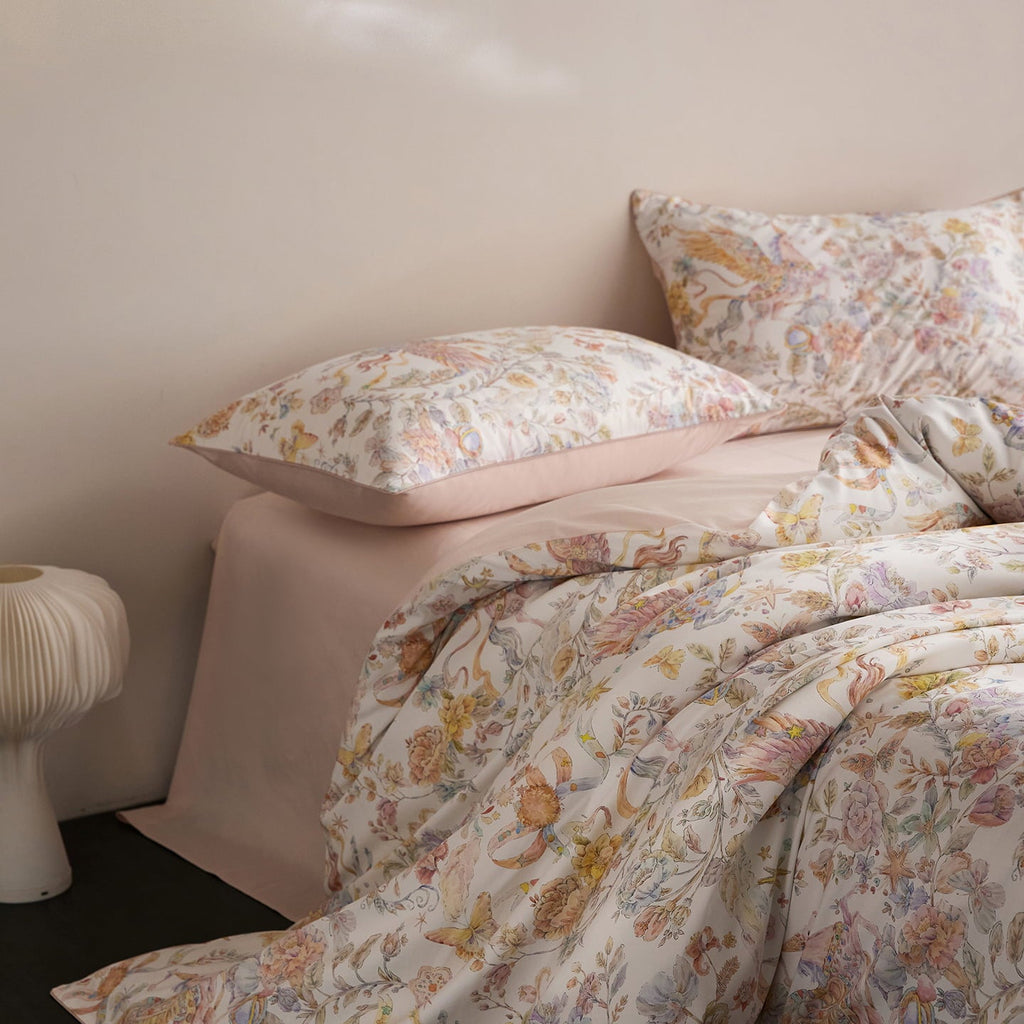 Celestine Unicorn Botanical Egyptian Cotton Bedding Set