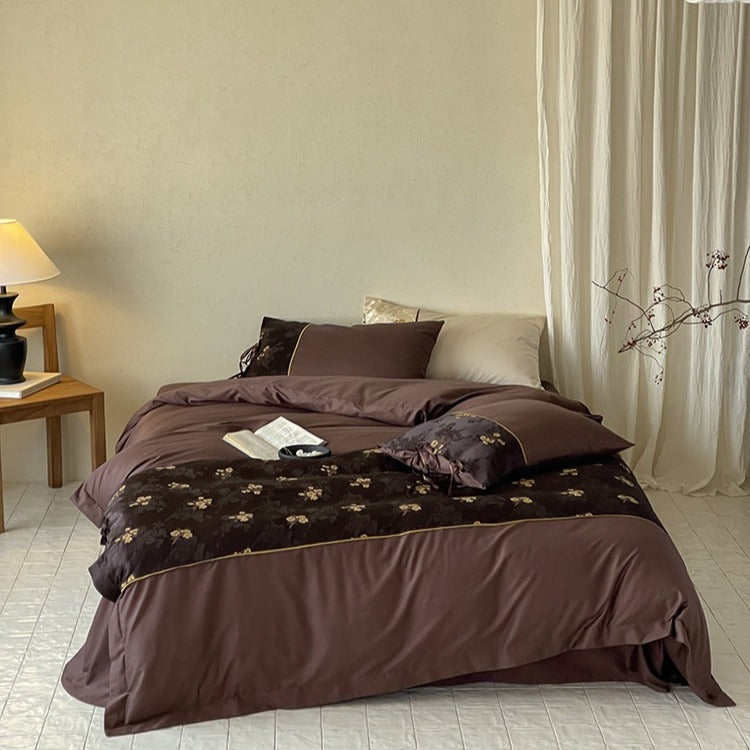 Vintage Floral Embroidery Bedding Set