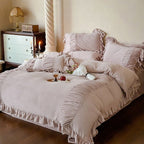 Chateau Ruffle Velvet Bedding Set