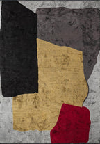 Miami Black - Gold Rug