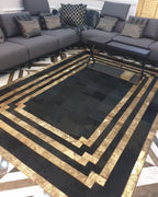 Fuego Handcrafted Flatweave Natural Leather Rug