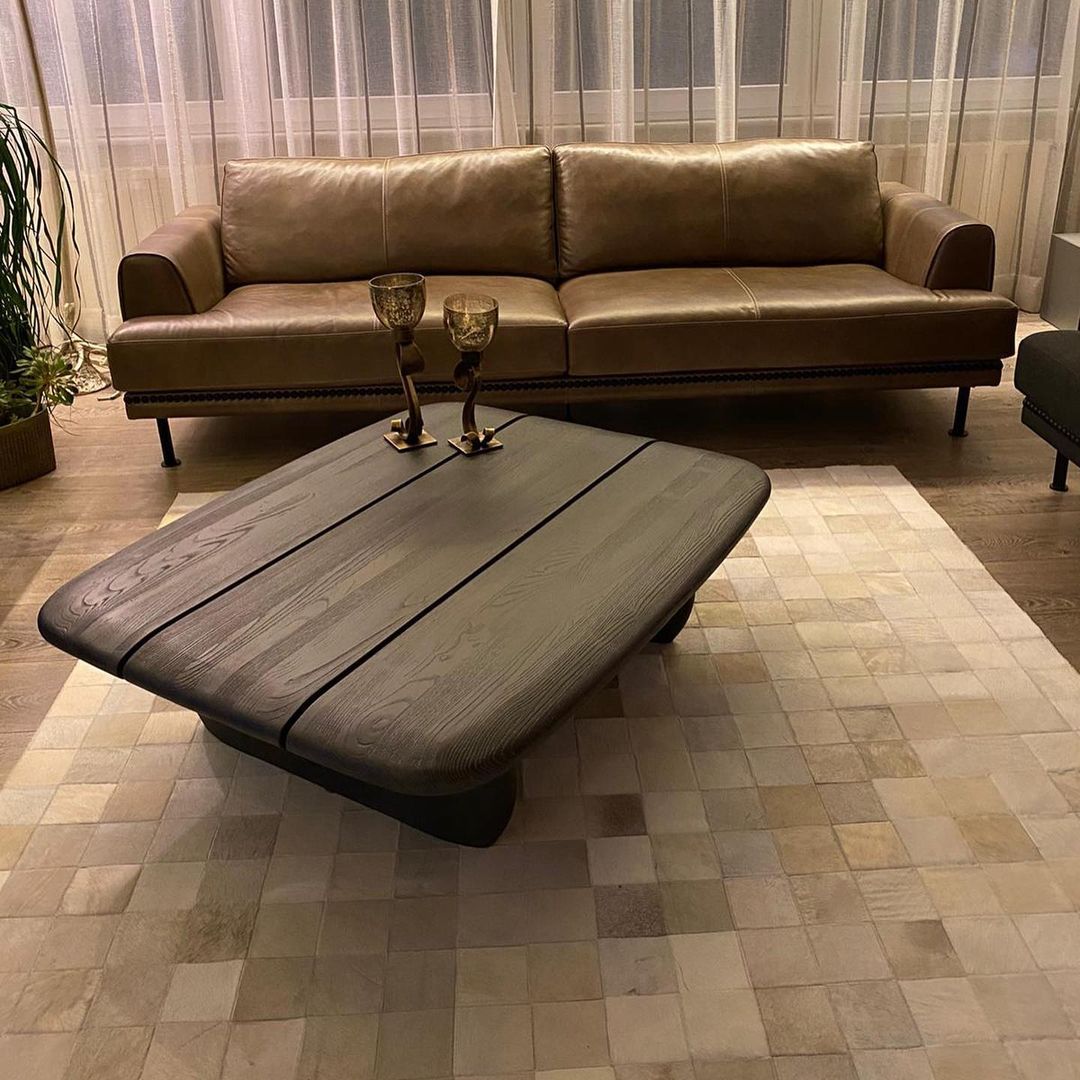 Adora Handcrafted Flatweave Natural Leather Rug