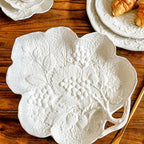 Snowy Leaf Harvest Plate