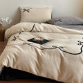 Ribbon Letter Fluffy Bedding Set
