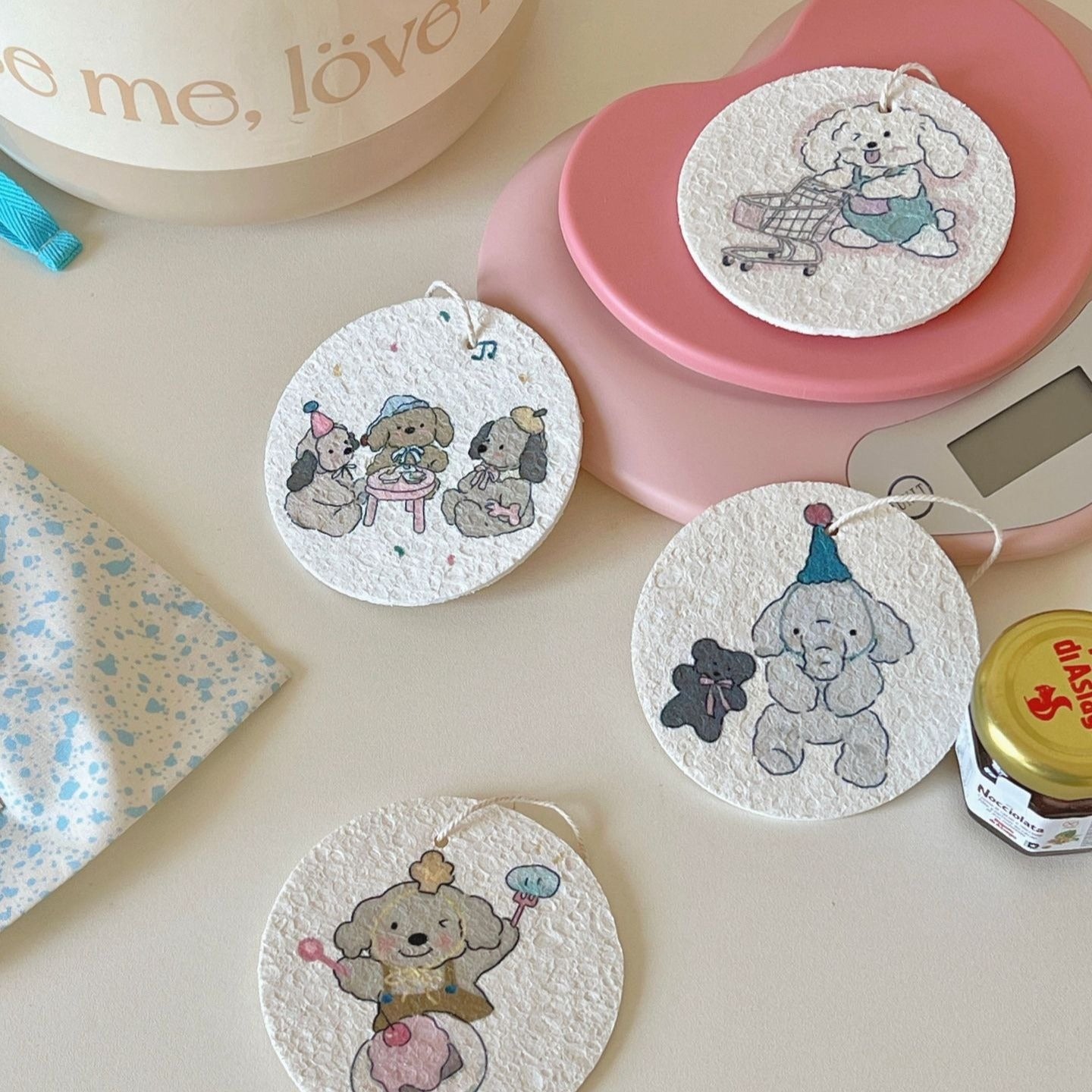 Puppy Party Dish Sponge Set