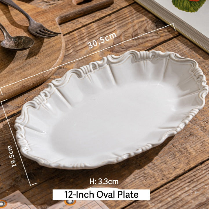 Ivory Scallop Antique Dinnerware