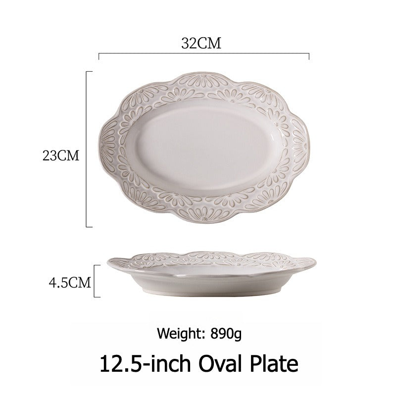 Garland Embossed Ceramic Dinnerware