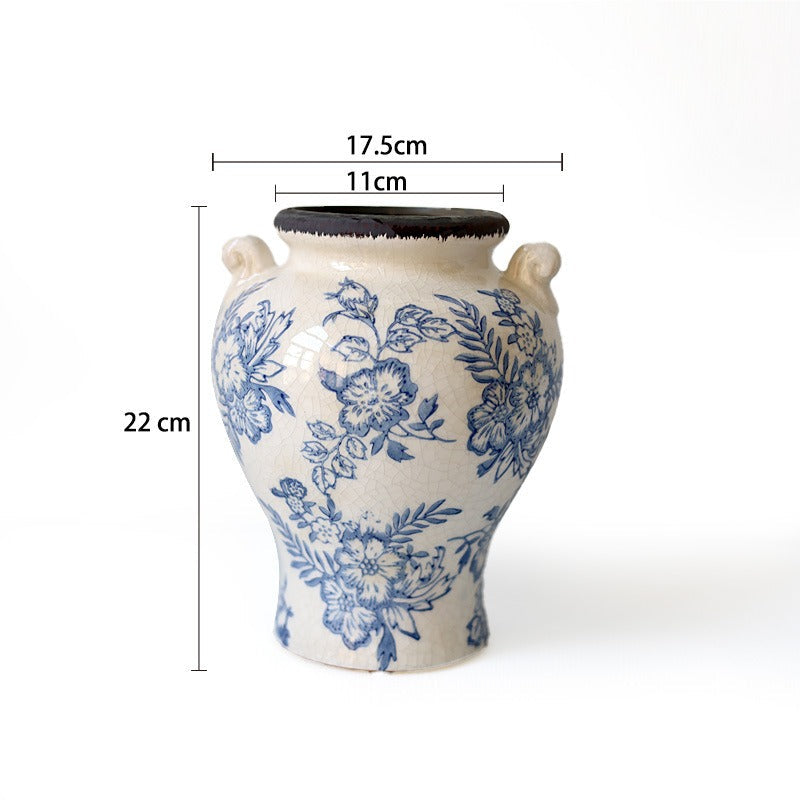 Blue Countryside Ceramic Vase
