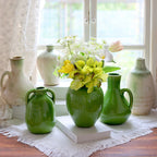 Green Crackle Ceramic Vase