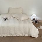 Soft Cream Summer Quilted Blanket