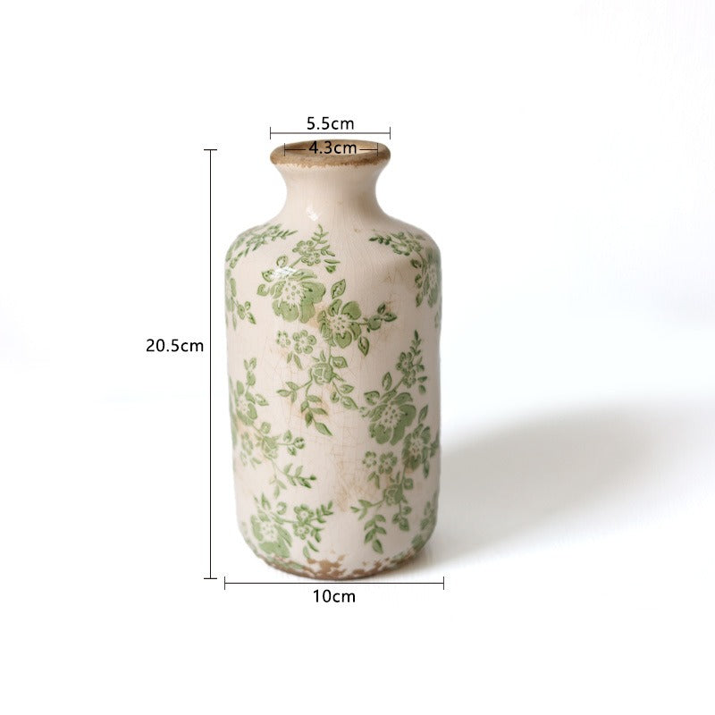 Green Garden Ceramic Vase