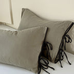 Colour Block Side Tie Pillowcase Set