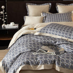 Alaric Chain Printed Luxury Egyptian Cotton Bedding Set