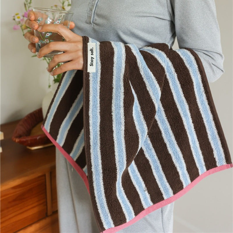 Retro Cafe Stripe Towel