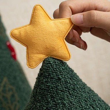 Xmas Night Tree Square Cushion