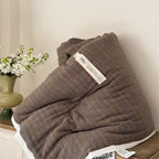 Soft Toffee Plaid Summer Quilted Blanket