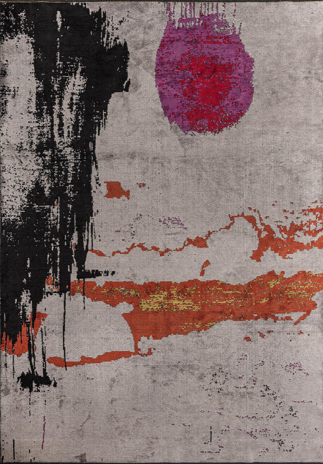 Po Black - Light Grey Rug