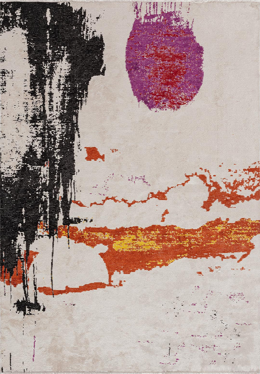 Po Black - Ecru Rug
