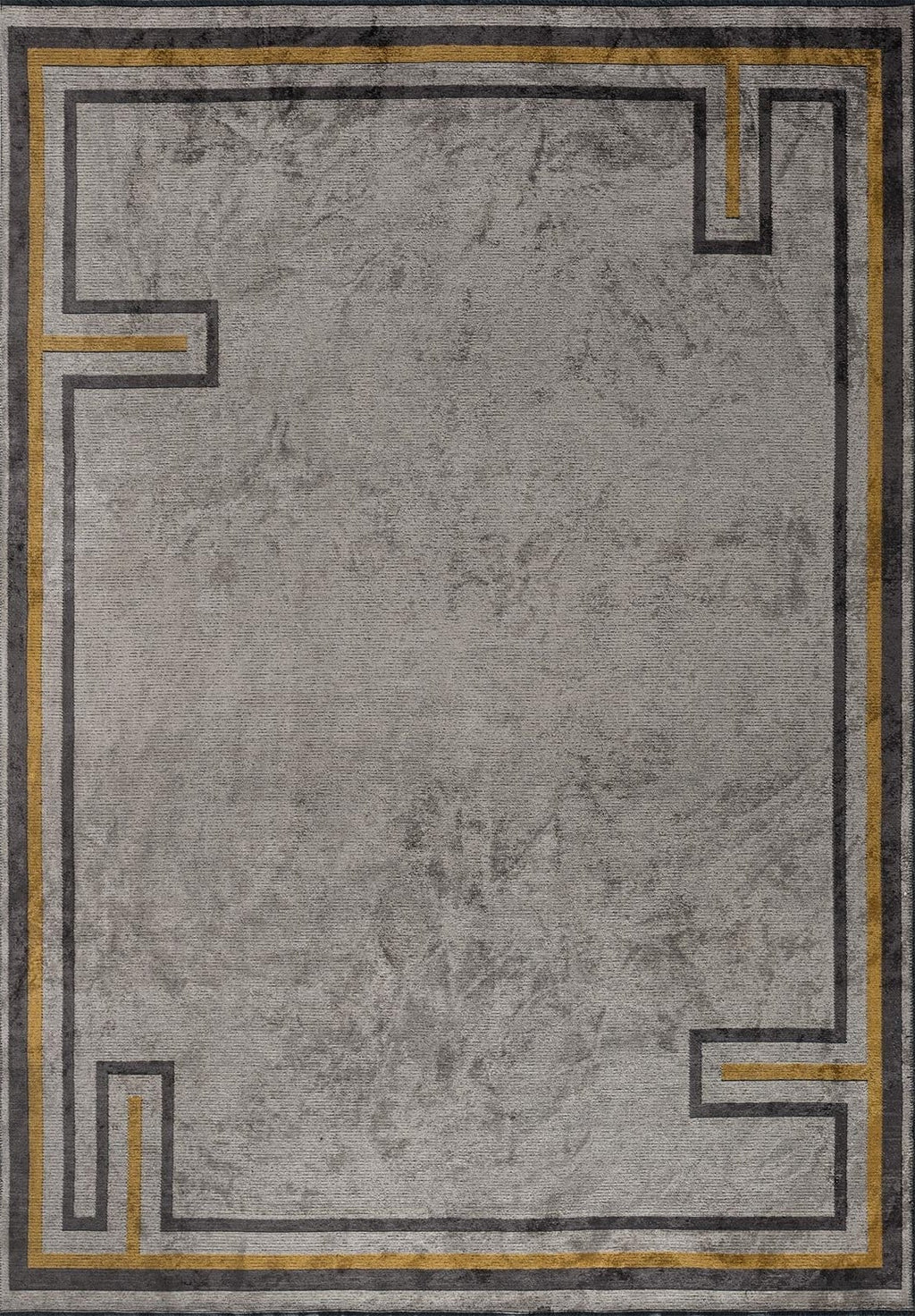 Dresden Charcoal - Beige Rug