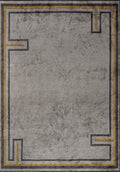 Dresden Charcoal - Beige Rug