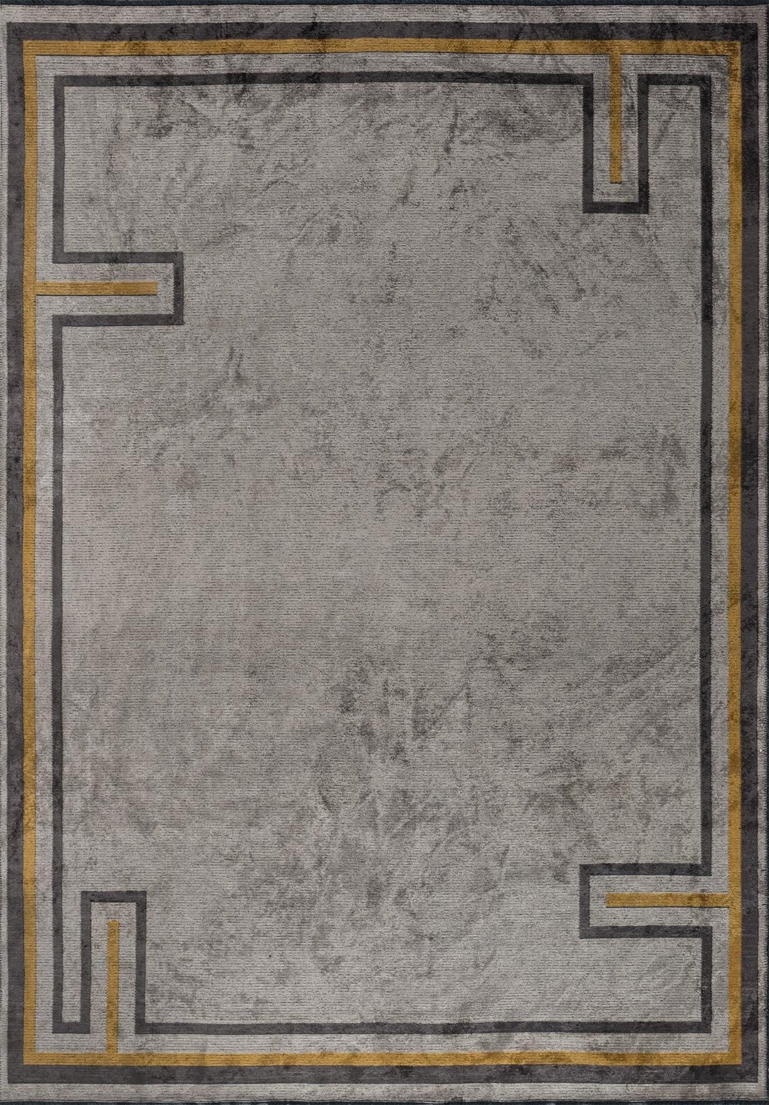 Dresden Charcoal - Beige Rug