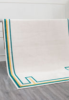 Dresden Dark Turquoise - Ecru Rug