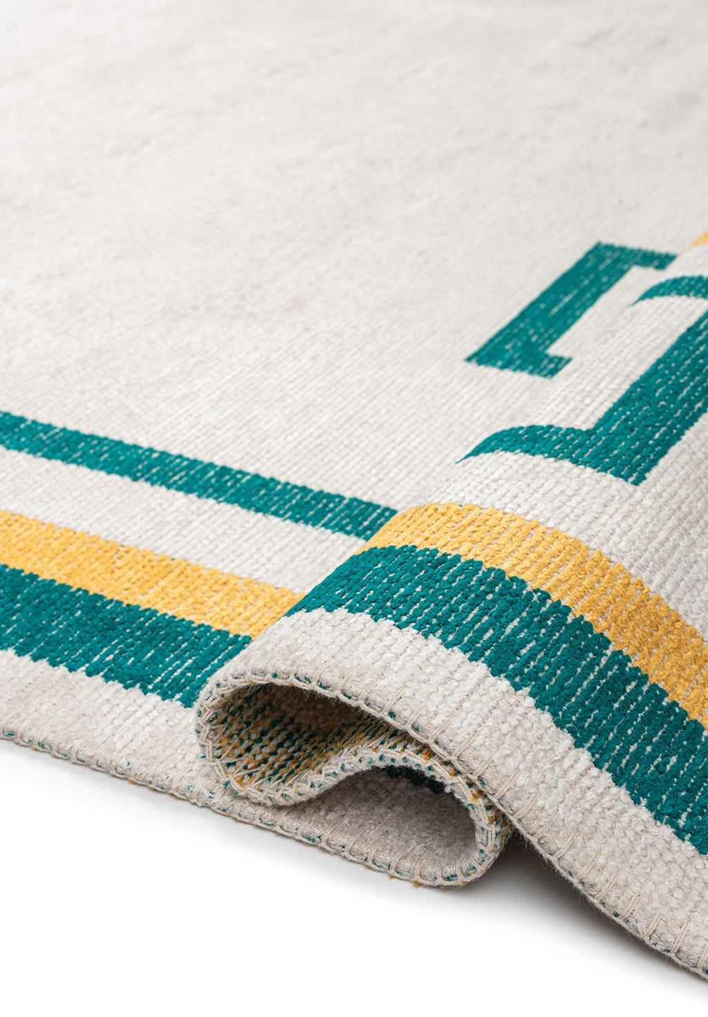 Dresden Dark Turquoise - Ecru Rug