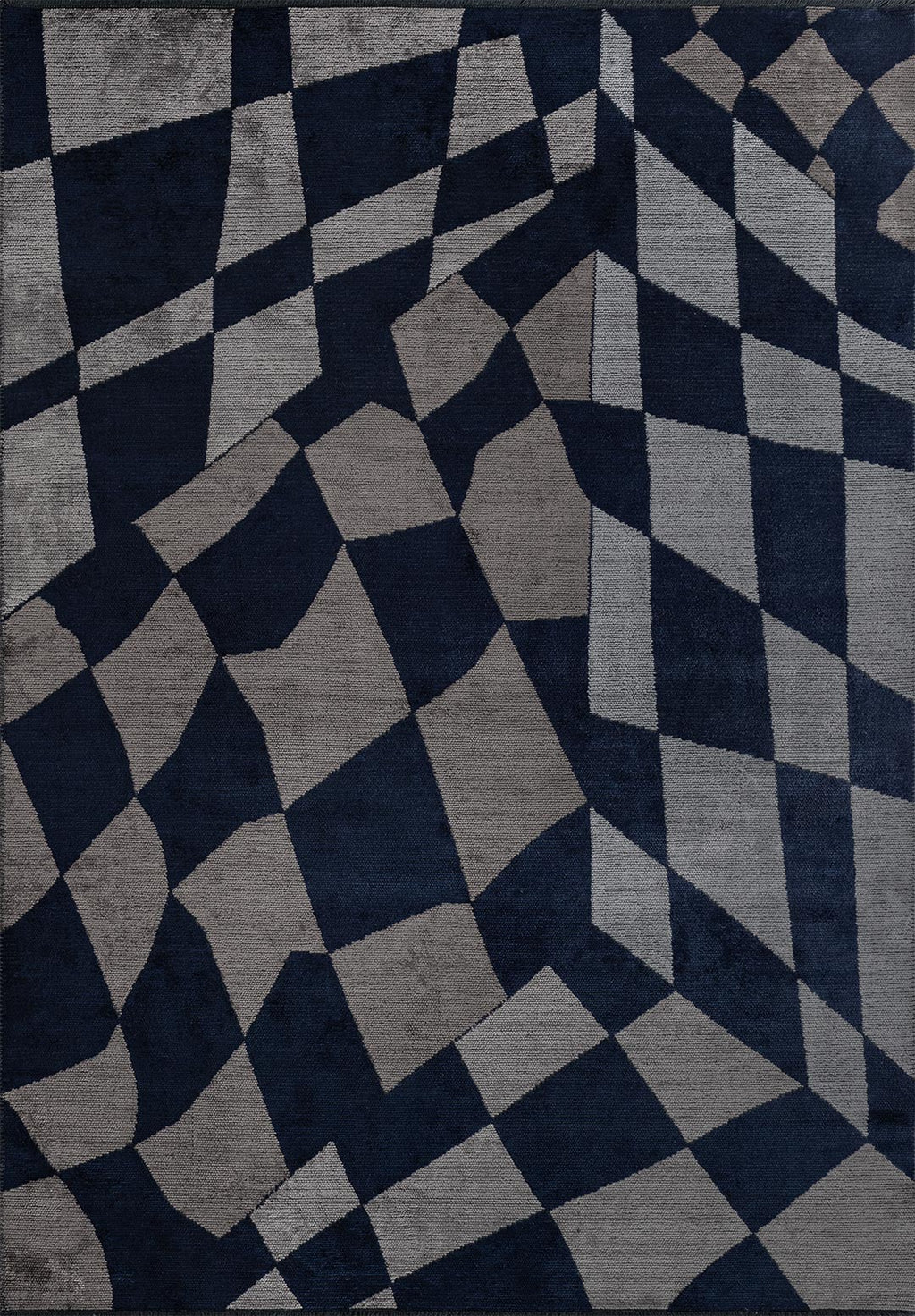 Manchester Dark Navy - Dark Grey Rug
