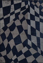 Manchester Dark Navy - Dark Grey Rug