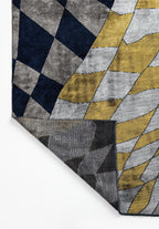 Jersey Dark Navy - Gold Rug