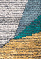 London Light Grey - Petrol Rug
