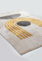 Berlin Charcoal - Gold Rug