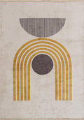 Berlin Charcoal - Gold Rug